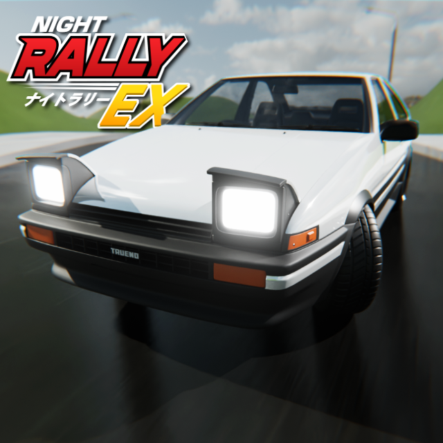 Night Rally EX - Toyota AE86 Trueno JDM Rallycross Game in Godot