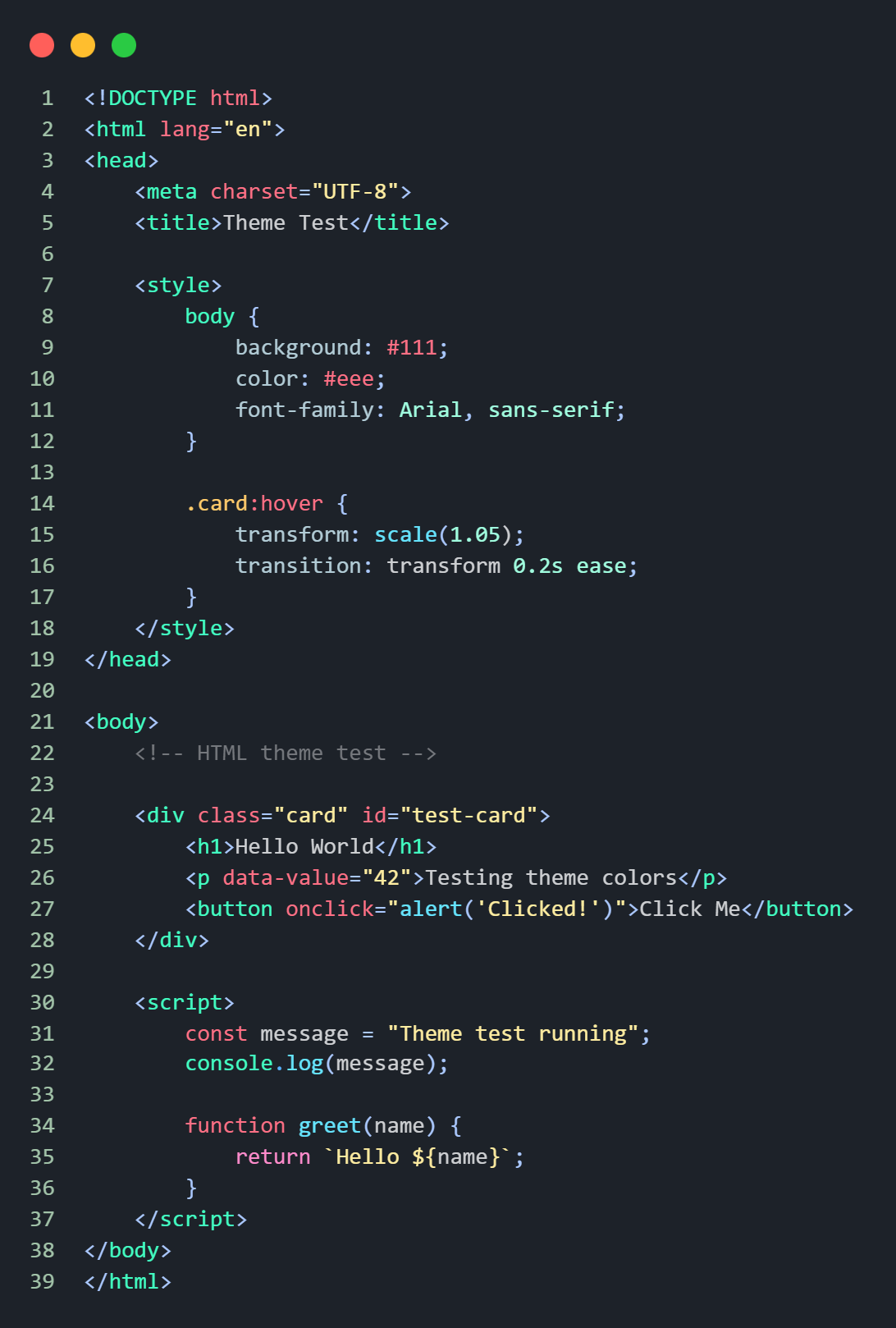True Godot Theme - HTML, CSS and JavaScript Syntax Highlighting in VS Code