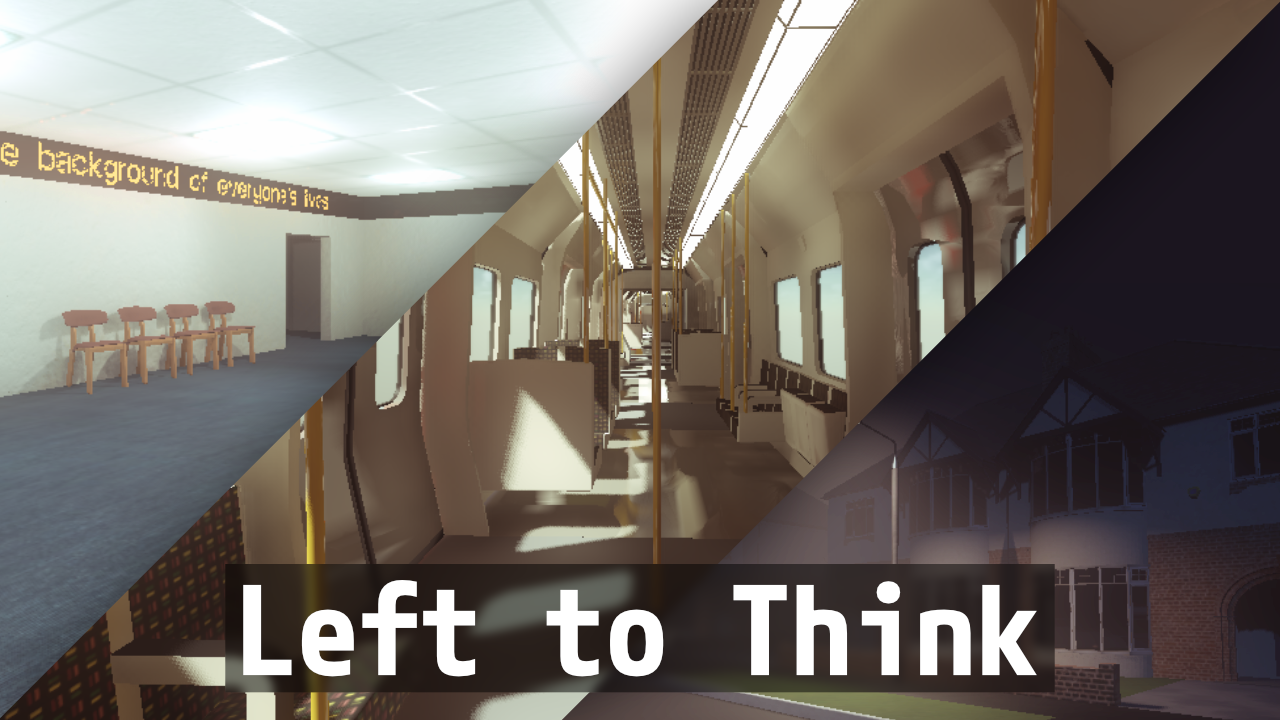 Left to Think - The Waiting Room, Golden Hour Train and Foggy Streets Godot Scenes